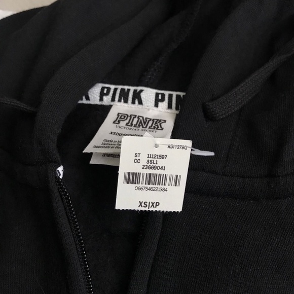 NWT VS black zippered jacket, size XS - Picture 2 of 2